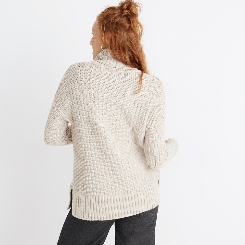 Madewell ribbed turtleneck tunic sweater S - Picture 6 of 8